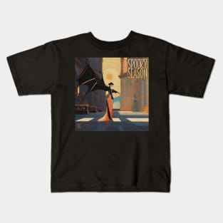 Halloween Spooky Season Contemplating Countess Kids T-Shirt